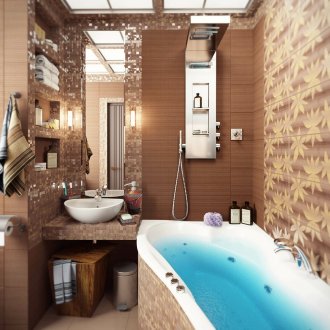 Göze batmayan Afrika tarzı banyo