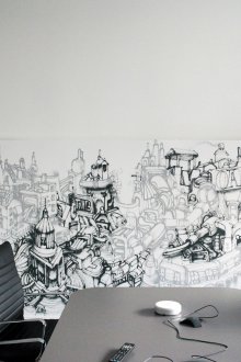 Unauffällige Zeichnung im Innenraum