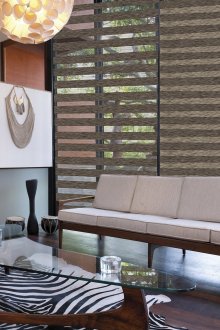 Brown Roman Curtains Day-Night