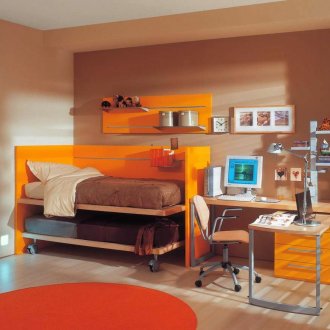 Pfirsich Orange Kinderzimmer