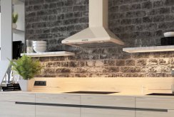 Dome hood in a modern kitchen