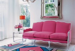 Ένας όμορφος συνδυασμός ροζ με άλλα χρώματα στο σαλόνι